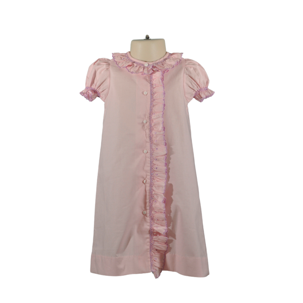 Pink Ruffle Smocked Gown
