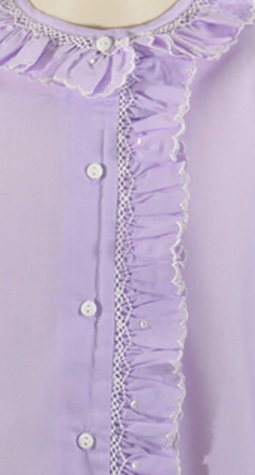 Purple Ruffle Smocked Gown