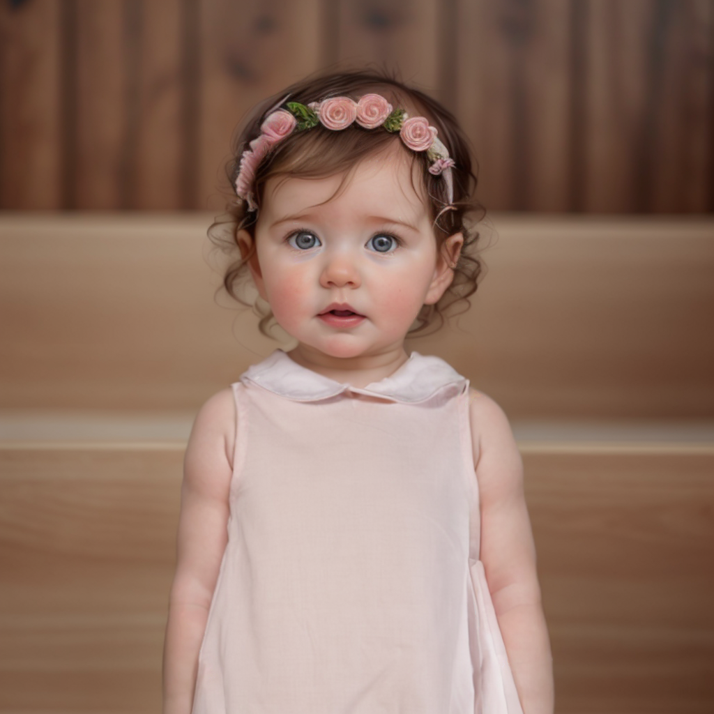 Pink Peter Pan Collar Sleeveless Bubble