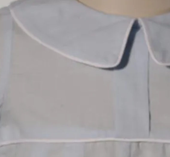 Blue Baby Boy Peter Pan Collar Bubble