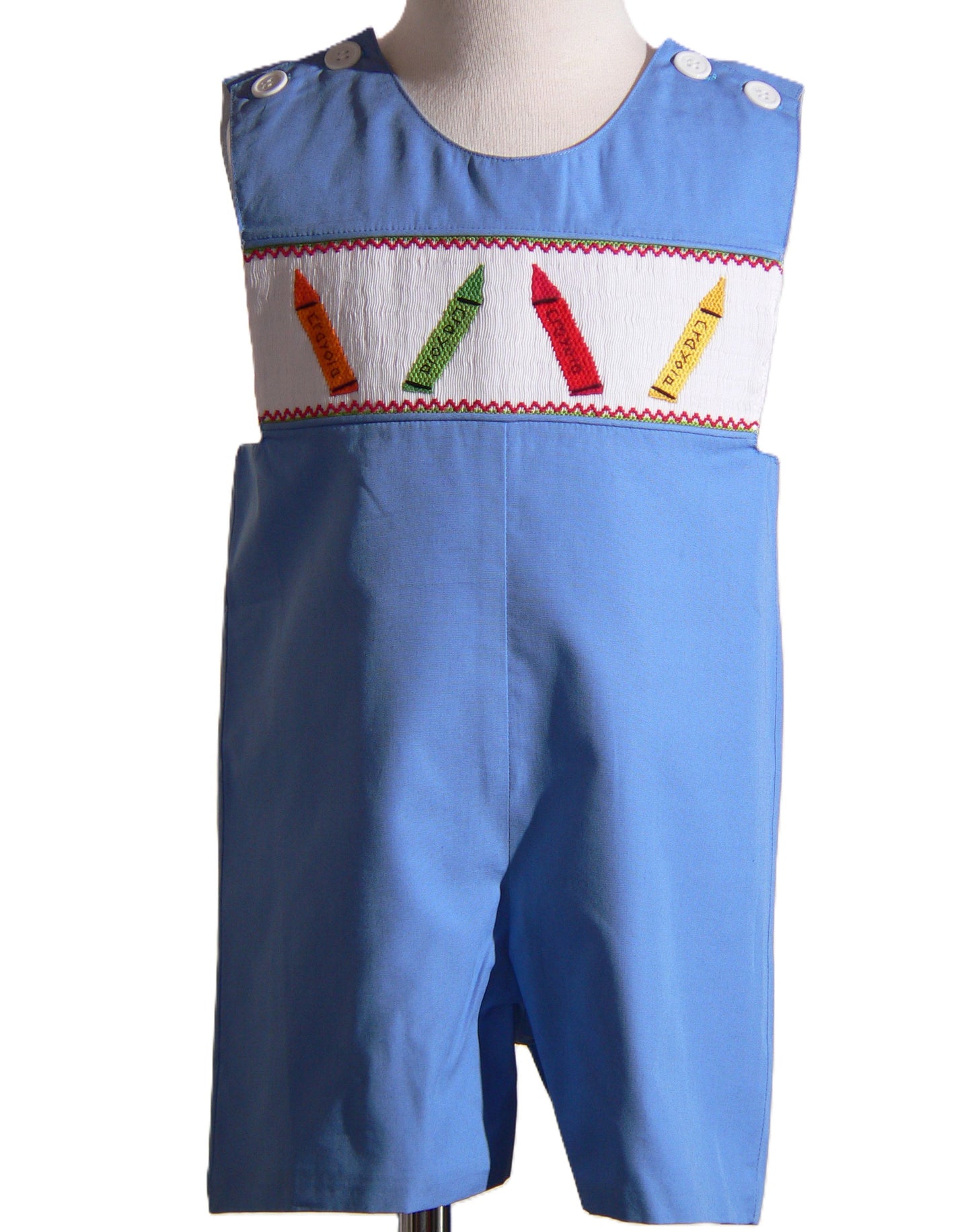 Blue Boy Jon Jon featuring CRAYONS Smocked