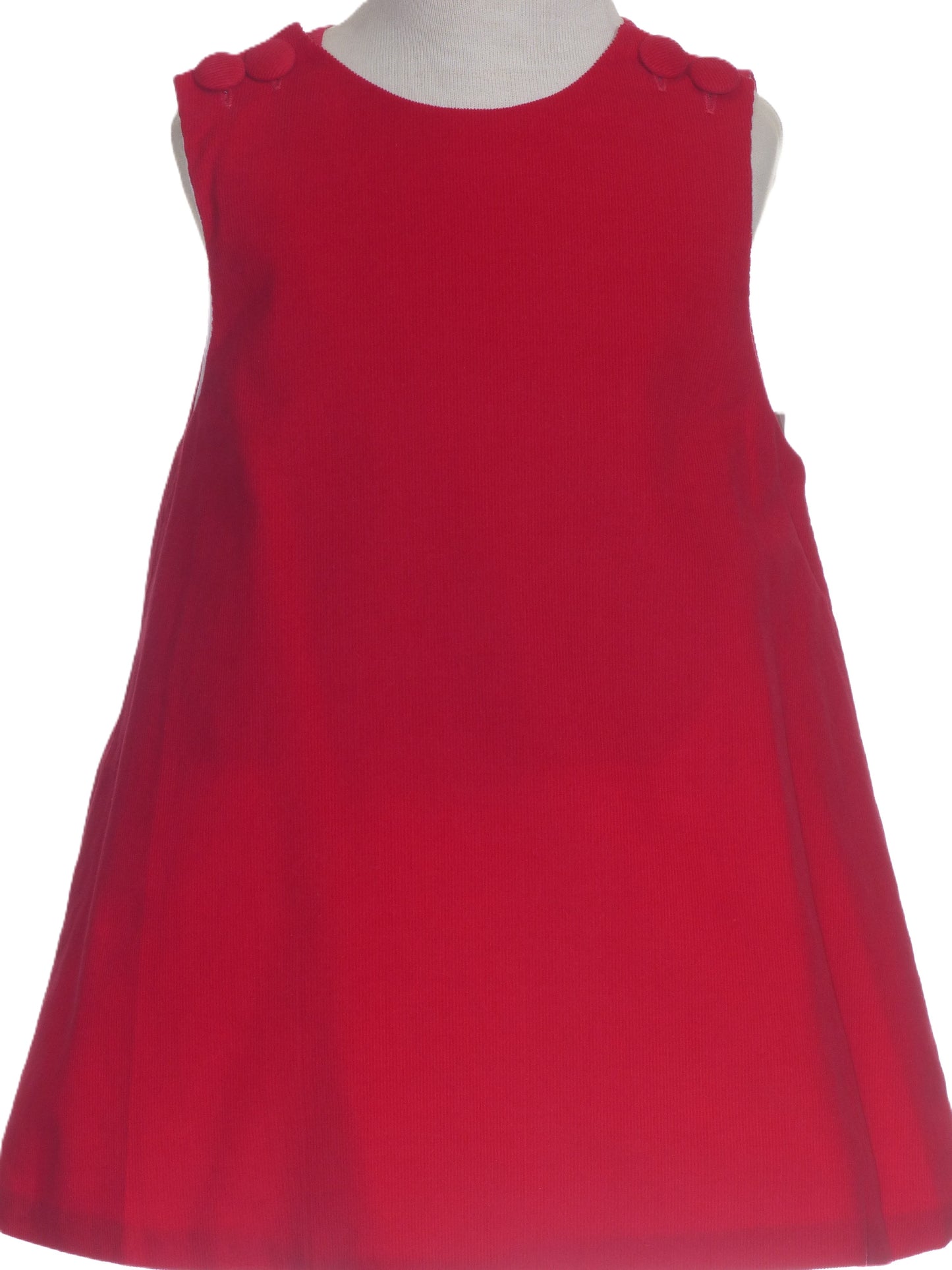 Red Corduroy Girl A-line Dress