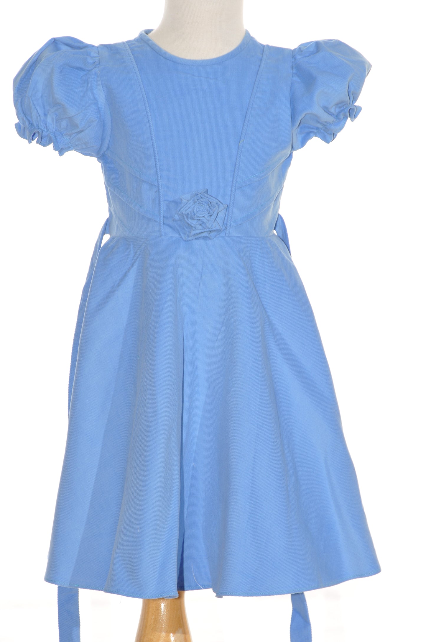 Blue Corduroy Girl Short Sleeve Dress