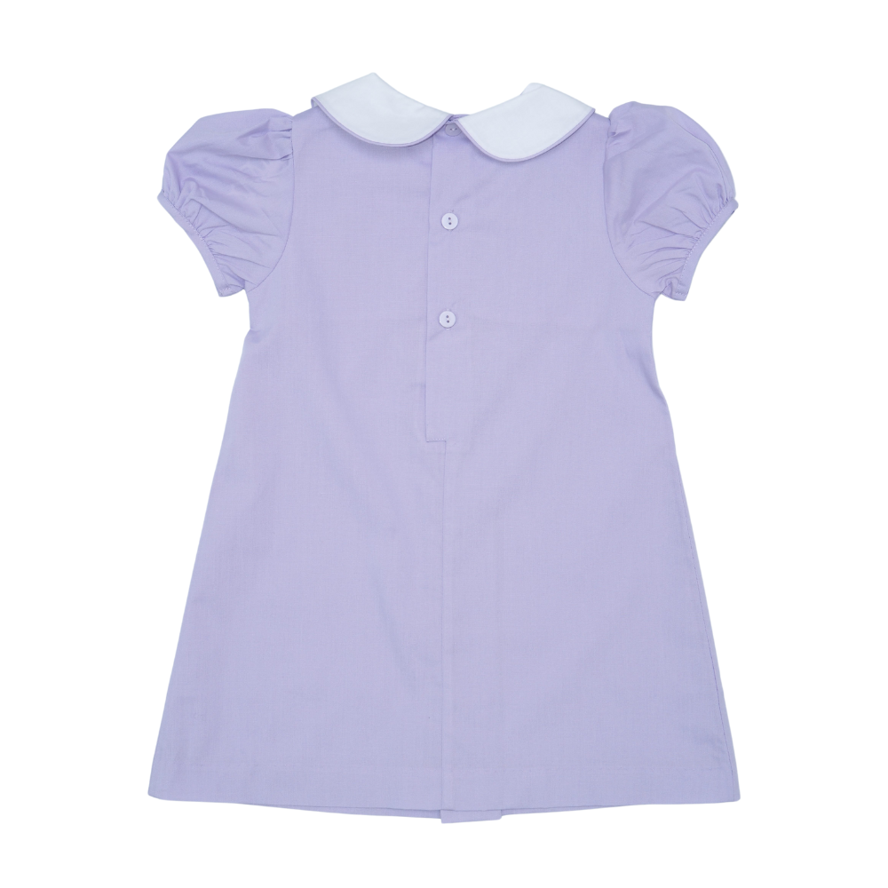 Lavender Pleated Dress with Peter Pan Collar