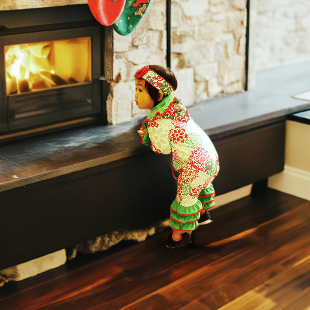 Whimsical Snowflakes Hoodie Romper