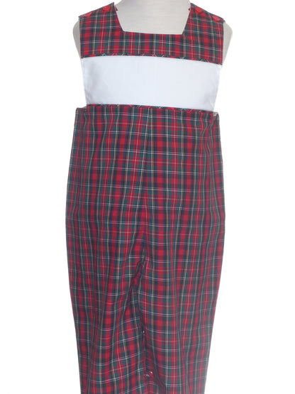 Red Plaid Boy Long Overall