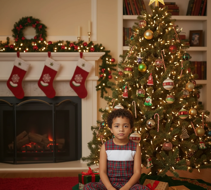 Red Plaid Boy Long Overall