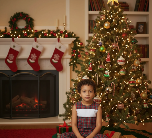 Red Plaid Boy Long Overall