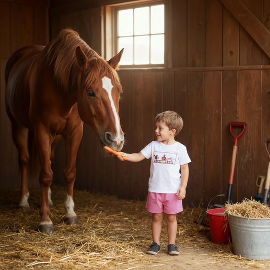 Red Gingham Boy Short Set featuring FARM HOUSE Smocked