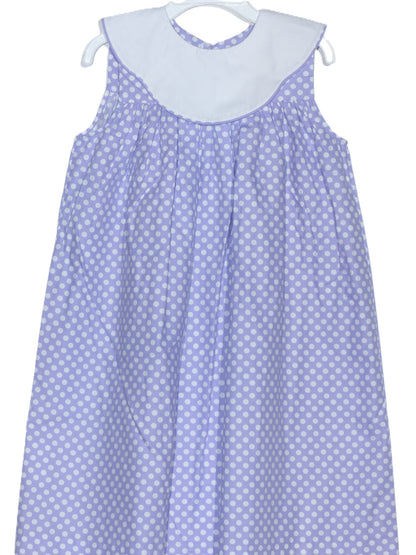 Purple Monogramable Dress with White Collar