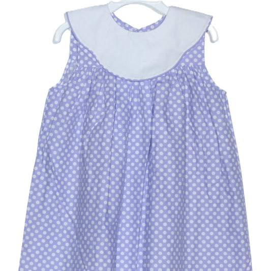 Purple Monogramable Dress with White Collar