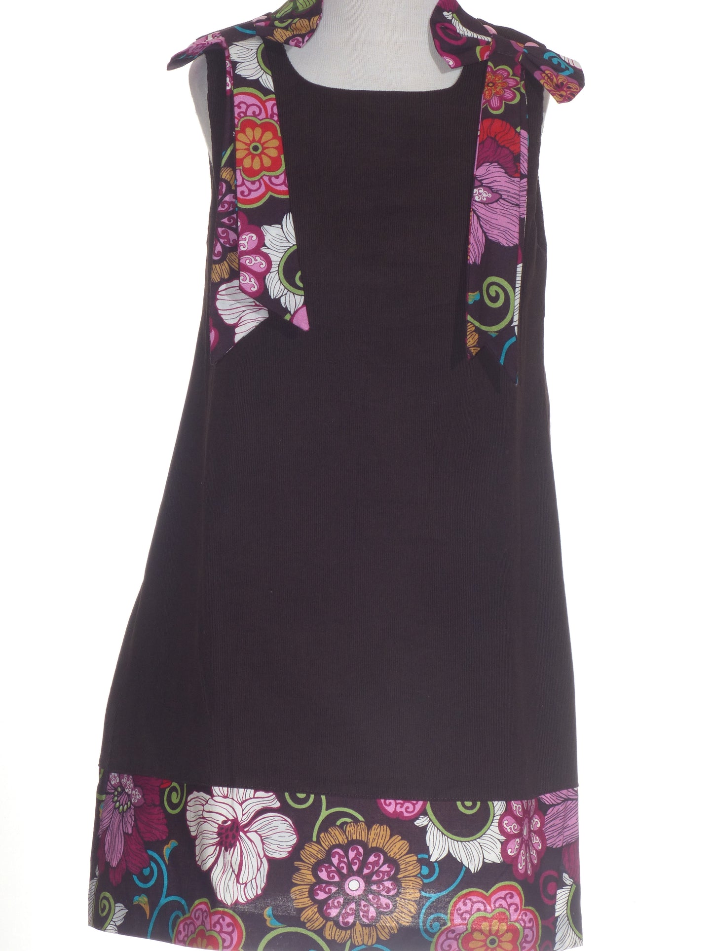 Brown Corduroy Girl Dress Monogramable