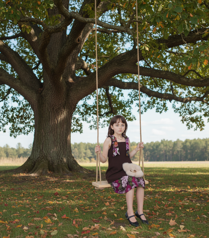 Brown Corduroy Girl Dress Monogramable