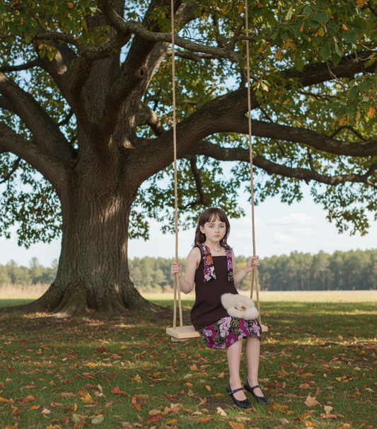 Brown Corduroy Girl Dress Monogramable