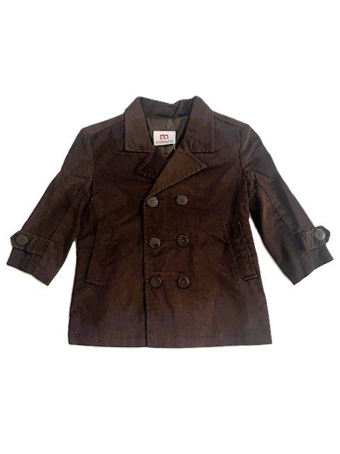 Vintage Brown Double Breasted Corduroy Coat