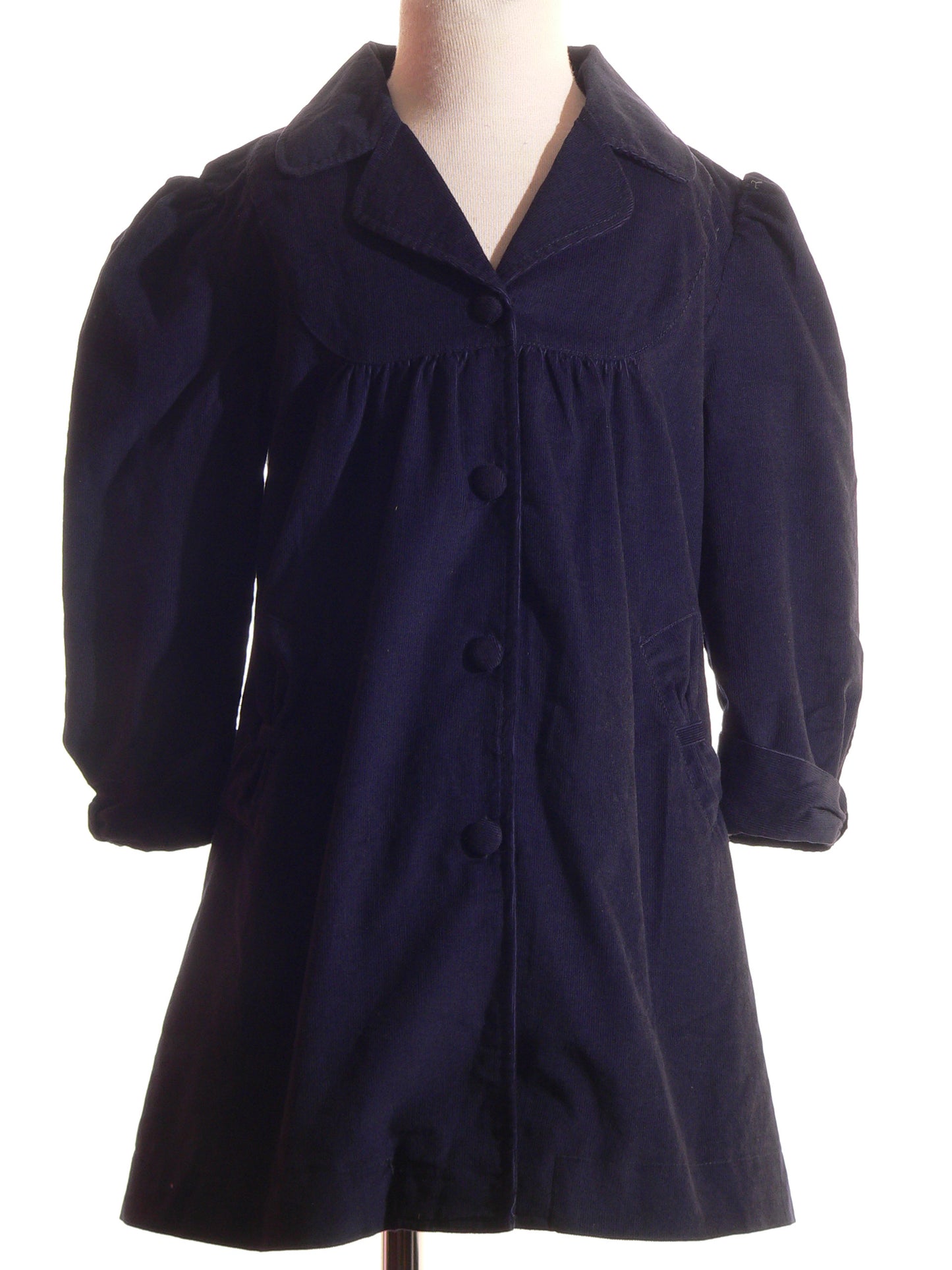 Navy Corduroy Single Breasted Jacket