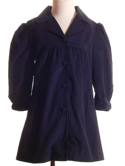 Navy Corduroy Single Breasted Jacket