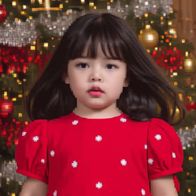 Red Christmas Snowflakes Hand Embroidered Dress