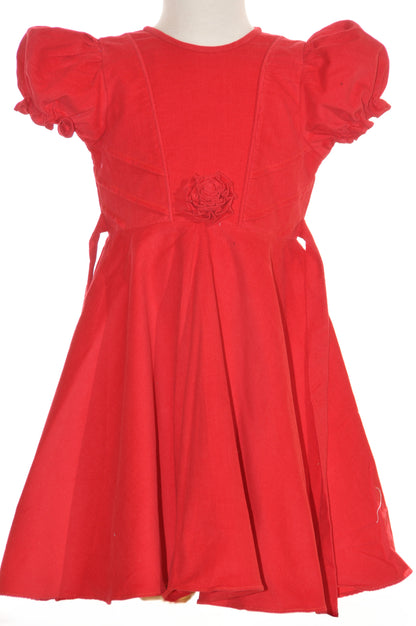 Red Corduroy Girl Dress