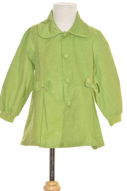 Green Corduroy Coat with Big Buttons