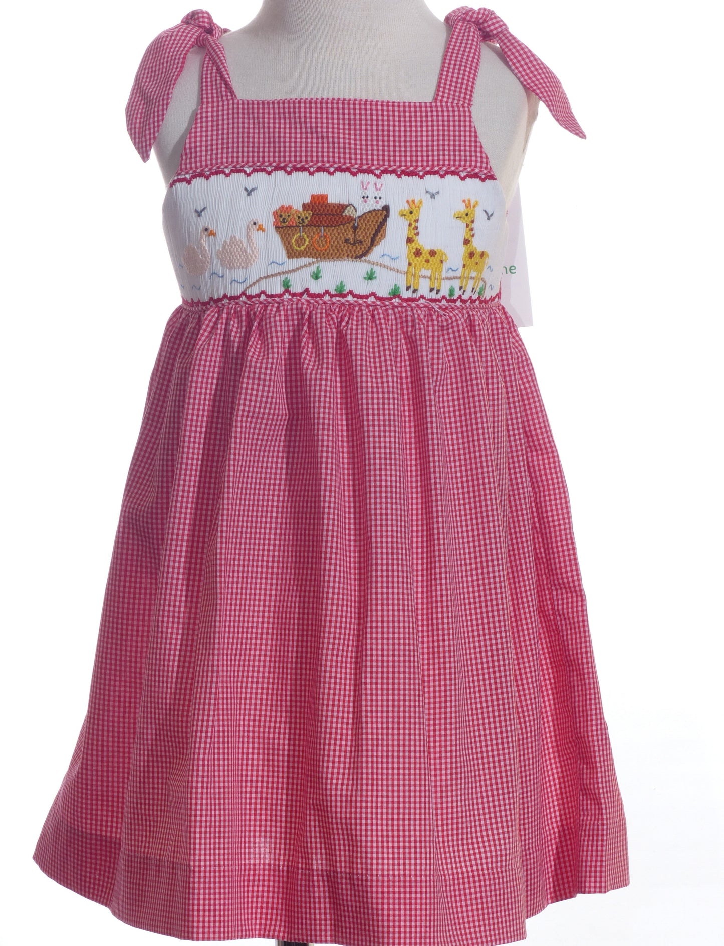 Red NOAH Smocked Bowtie Shoulder Dress