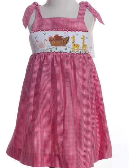 Red NOAH Smocked Bowtie Shoulder Dress