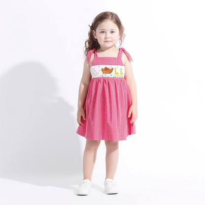 Red NOAH Smocked Bowtie Shoulder Dress