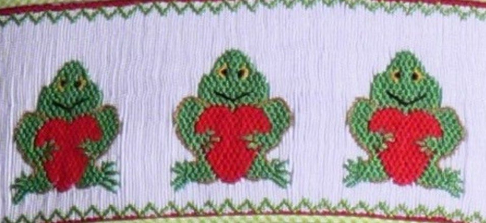 Green Frog With Heart Smocked Sleeveless Top and Pant Set