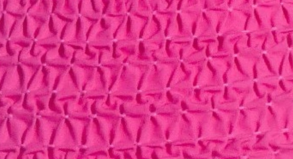 Fuchsia Geometric Smocked Sleeveless Top and Smocked Pants