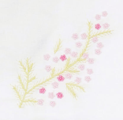 White Floral Hand Embroidered Short Sleeve Dress